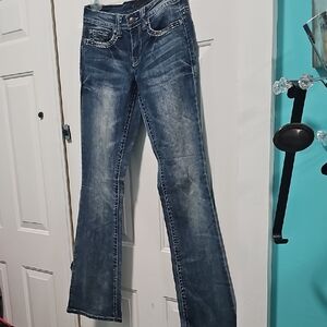 Shyanne Dark Blue Boot Cut Jeans